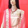 Saradha Light and Dark Coral Red Color Combination Lehenga Choli With Zari and Stone works