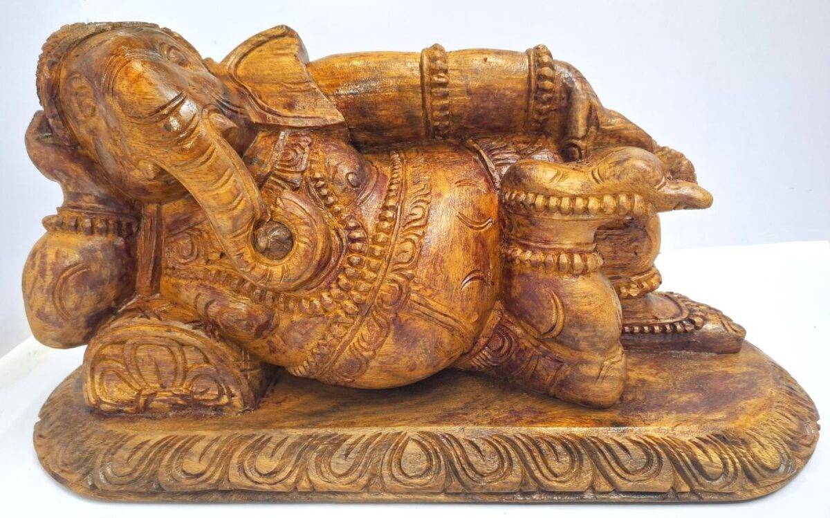 Wooden Ganesha Sculpture