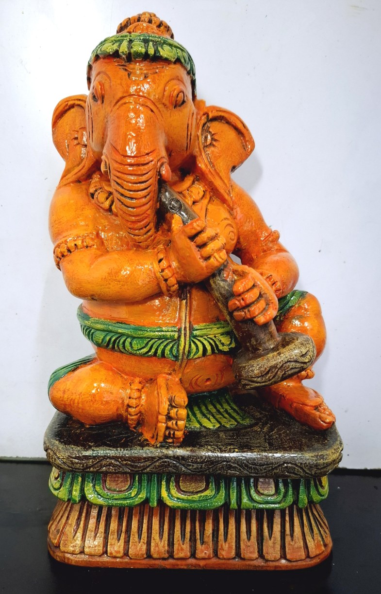 Wooden Ganesha Statue