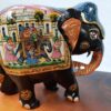 Wooden Hand-painted Elephant - 6 Inch Height
