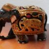Wooden Hand-painted Elephant - 2.5 Inch Height