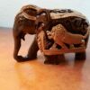 Wooden Hand-painted Elephant - 2.5 Inch