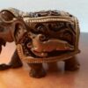 Wooden Hand-painted Elephant - 2.5 Inch Height