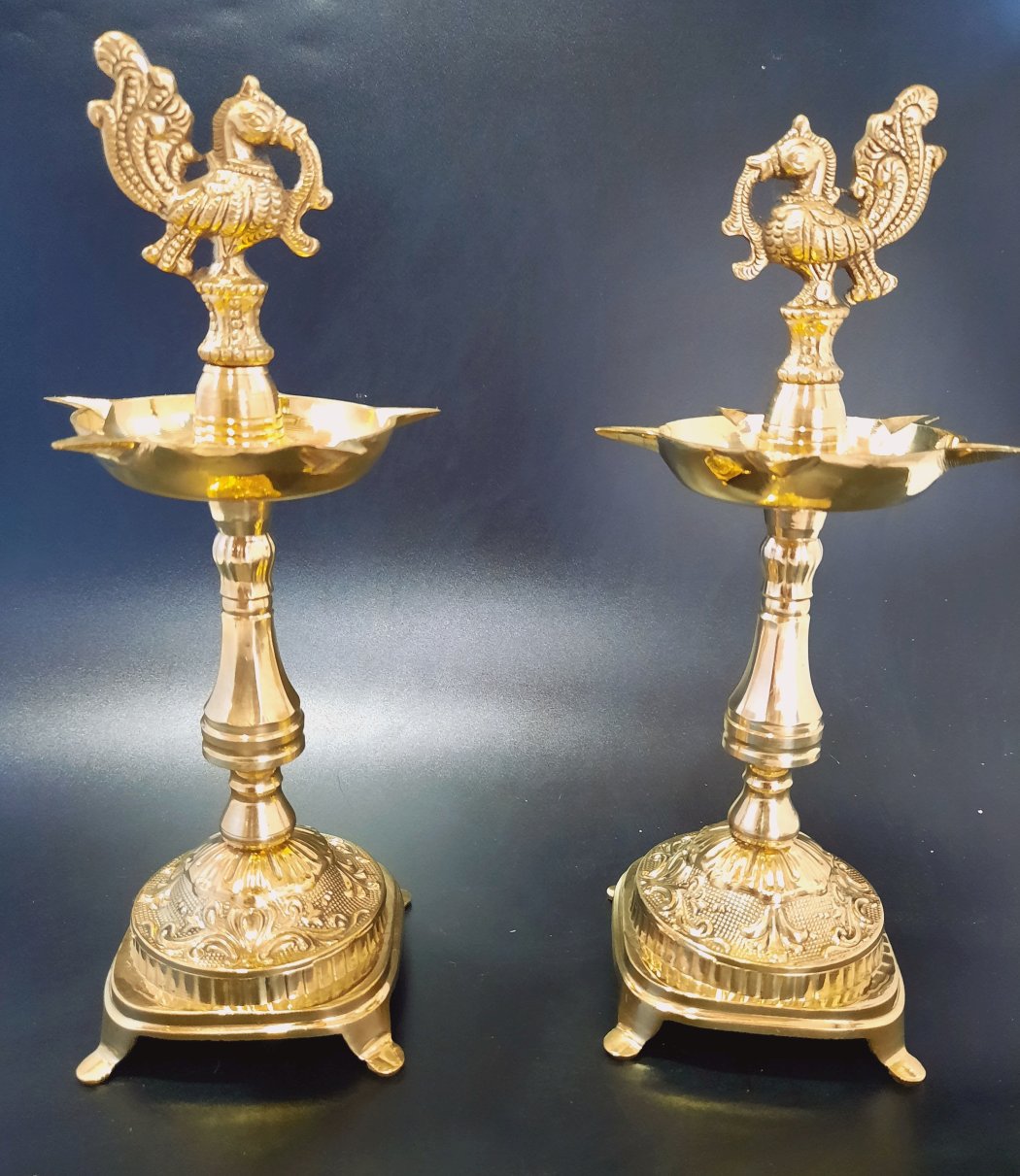 Brass lamp annam