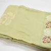 Crepe Silk Saree Light Moss Green Color