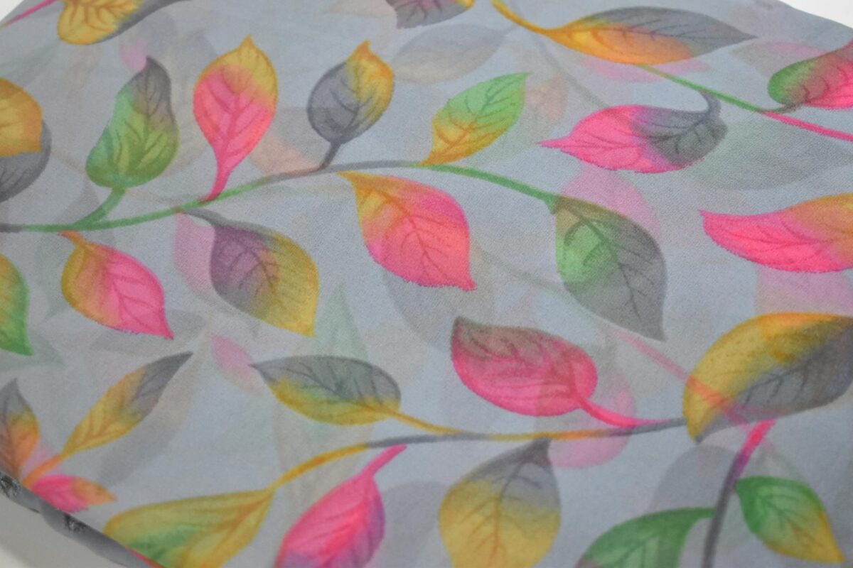 Chiffon Saree Gannet Grey Color