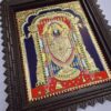 Balaji Tanjore Painting with Teak Wood Frame 22K Gold Foil Indian Artwork Gift Size 18x15 inches Ready to Ship