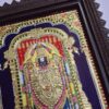 Balaji Tanjore Painting with Teak Wood Frame 22K Gold Foil Indian Artwork Gift Size 18x15 inches Ready to Ship