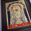 Balaji Tanjore Painting with Teak Wood Frame 22K Gold Foil Indian Artwork Gift Size 18x15 inches Ready to Ship