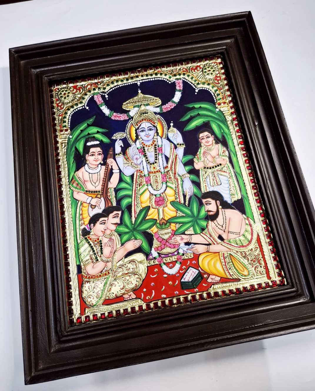 Satyanarayana Swamy Tanjore Painting