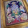 Satyanarayana Swamy Tanjore Painting with Frame 22K Original Gold Foils Teakwood Framed 18x15 inch with frame Pooja Room Décor House warming Gift Ready to ship