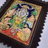 Satyanarayana Swamy Tanjore Painting with Frame 22K Original Gold Foils Teakwood Framed 18x15 inch with frame Pooja Room Décor House warming Gift Ready to ship