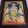 Satyanarayana Swamy Tanjore Painting with Frame 22K Original Gold Foils Teakwood Framed 18x15 inch with frame Pooja Room Décor House warming Gift Ready to ship