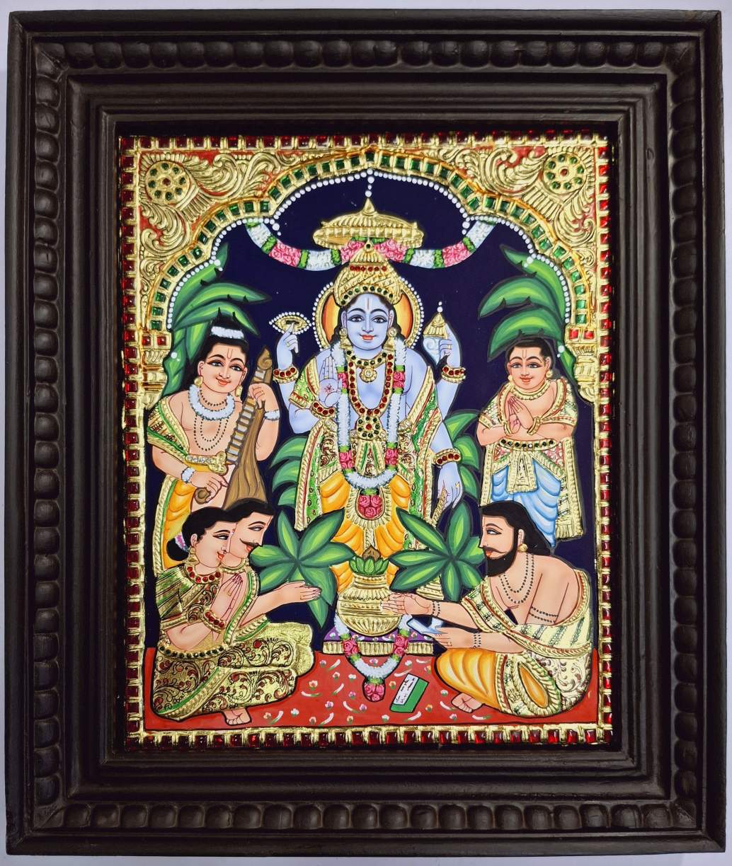 Satyanarayana Swamy Tanjore Painting