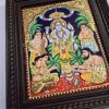 Satyanarayana Swamy Tanjore Painting with Frame 22K Original Gold Foils Teakwood Framed 18x15 inch with frame Pooja Room Décor House warming Gift Ready to ship