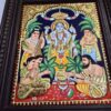 Satyanarayana Swamy Tanjore Painting with Frame 22K Original Gold Foils Teakwood Framed 18x15 inch with frame Pooja Room Décor House warming Gift Ready to ship