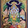 Satyanarayana Swamy Tanjore Painting with Frame 22K Original Gold Foils Teakwood Framed 18x15 inch with frame Pooja Room Décor House warming Gift Ready to ship