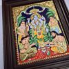 Satyanarayana Swamy Tanjore Painting with Frame 22K Original Gold Foils Teakwood Framed 18x15 inch with frame Pooja Room Décor House warming Gift Ready to ship