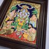 Satyanarayana Swamy Tanjore Painting with Frame 22K Original Gold Foils Teakwood Framed 18x15 inch with frame Pooja Room Décor House warming Gift Ready to ship