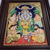 Satyanarayana Swamy Tanjore Painting with Frame 22K Original Gold Foils Teakwood Framed 18x15 inch with frame Pooja Room Décor House warming Gift Ready to ship