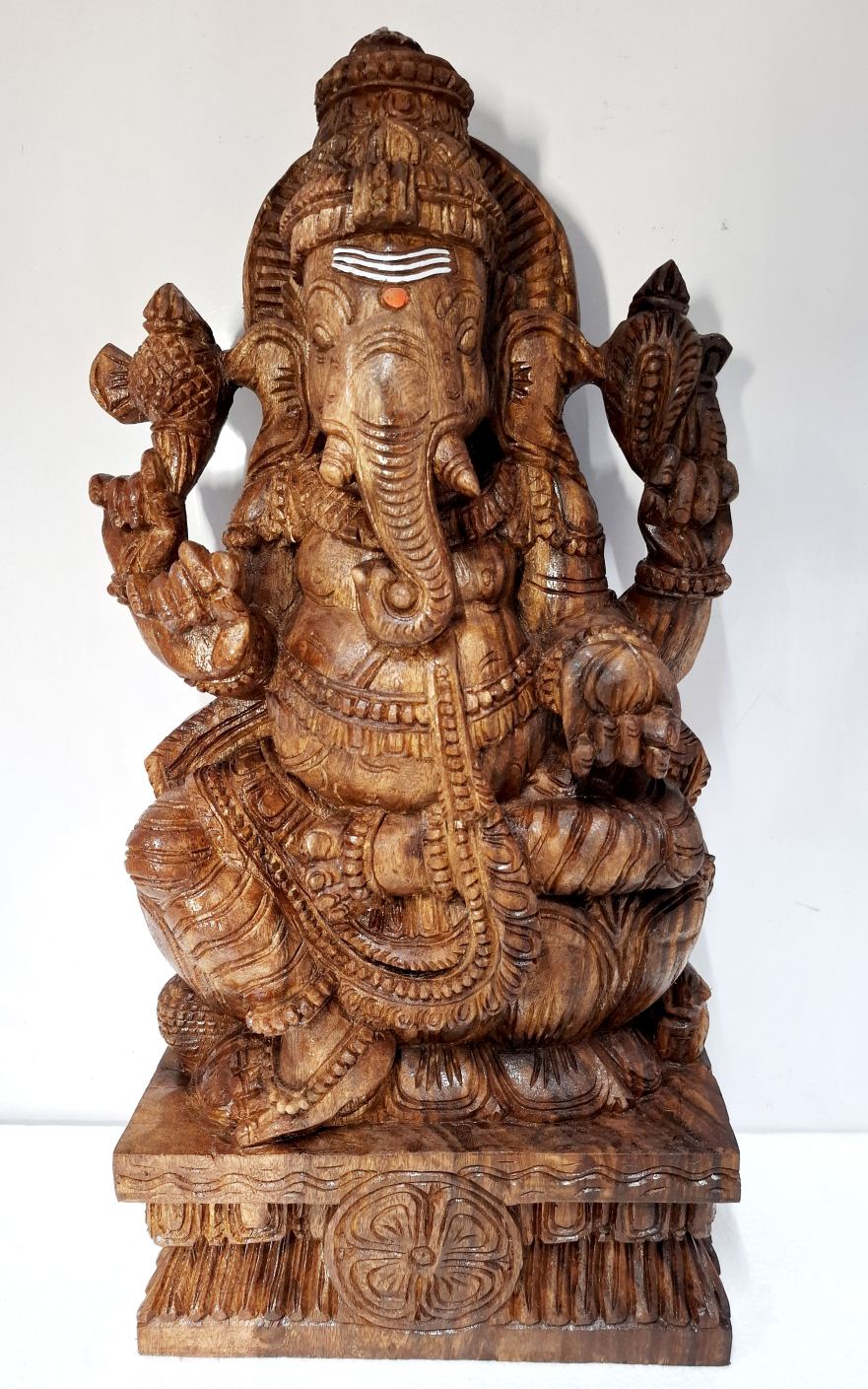 Wooden Ganesha Sculpture