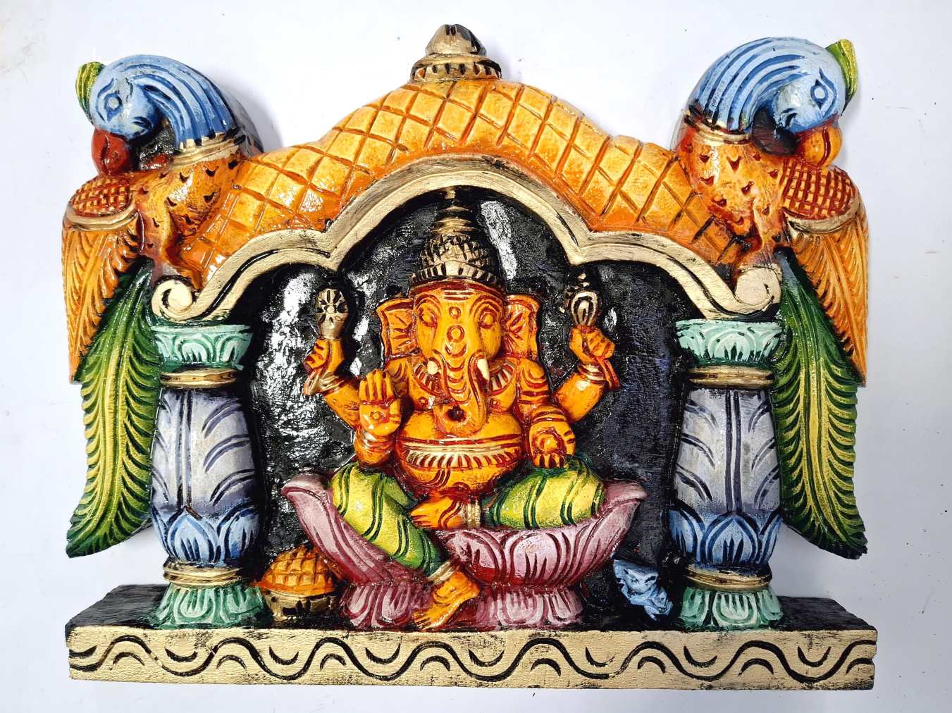 Wooden Wall Panel Ganesha