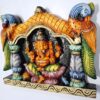 Wood Ganesh Statue Wall Hanging, Wooden Ganesha Sculpture, Hindu God Temple Decor, Pooja Home Decoration Ready to Ship