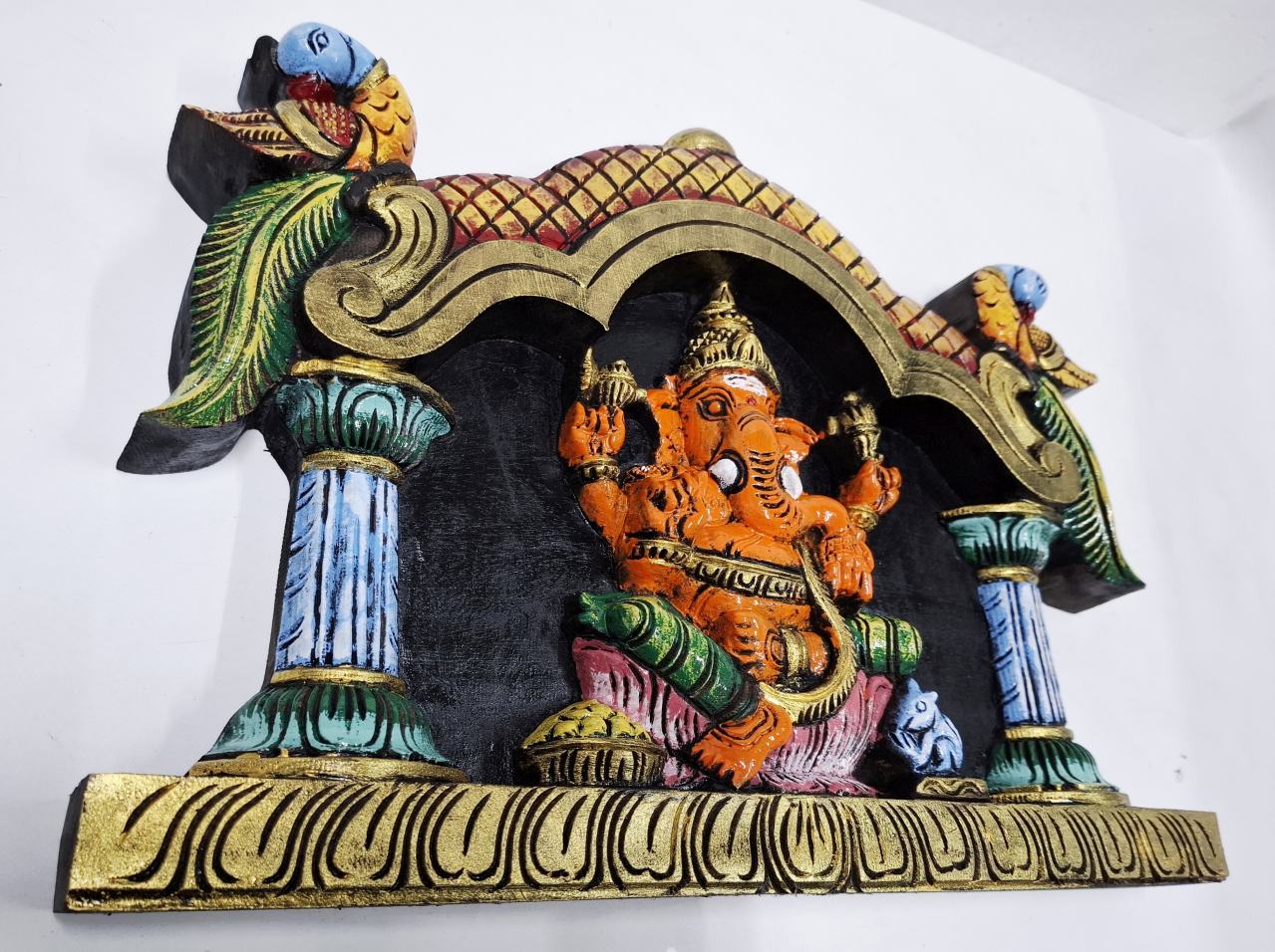Wooden Wall Panel Ganesha