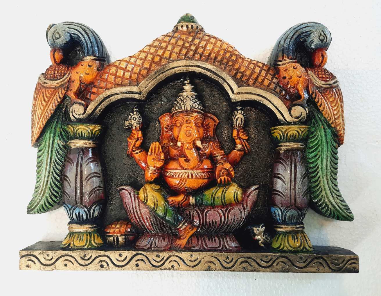Wooden Wall Panel Ganesha