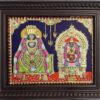 Annamalai Unnamalai Tanjore Painting with Teak Wood Frame 22K Gold Foil Indian Artwork 18x15 Inch Gift Size Ready to Ship