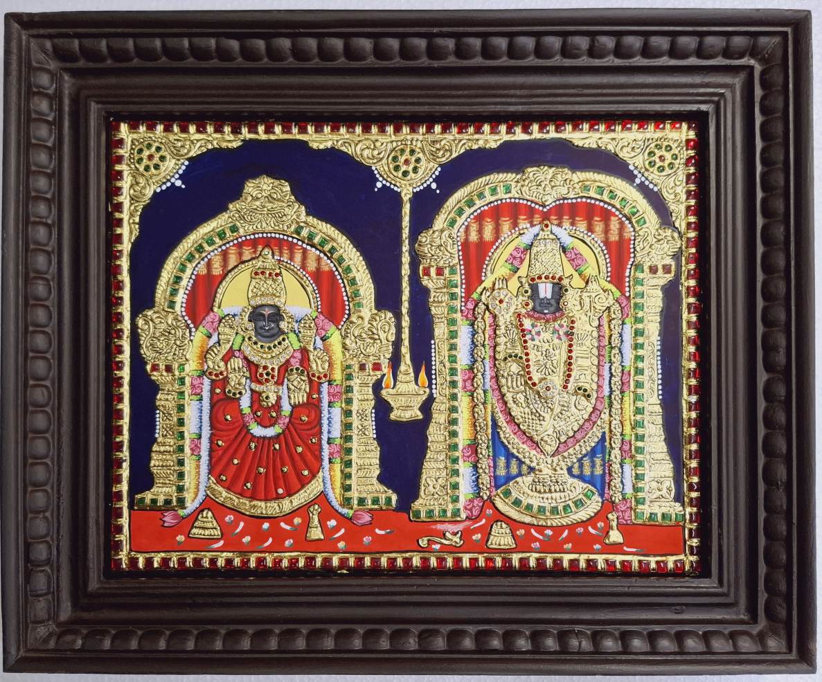 Balaji Padmavathi Tanjore Painting