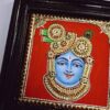 Krishna Tanjore painting 22K Gold Foils with Teakwood Frame, Sheenathji Painting, Indian Wall Décor, Indian Gift, Ready to Ship