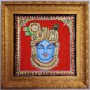 Krishna Tanjore painting 22K Gold Foils with Teakwood Frame, Sheenathji Painting, Indian Wall Décor, Indian Gift, Ready to Ship