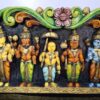 Wooden VISHNU Dashavatara Wall Panel Multi-Color Hand Carved 36 Inches 3 Feet Main Door Panel Pooja Room Entrance Ready to Ship