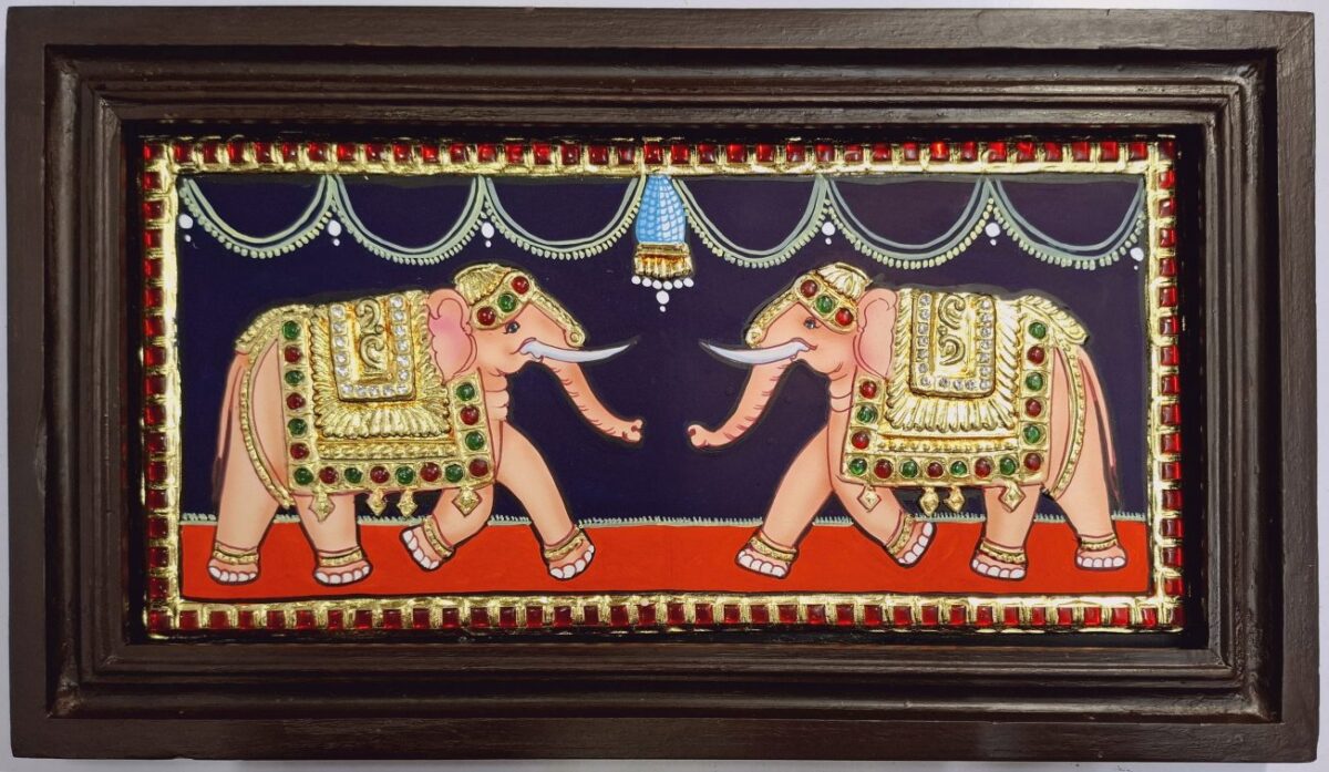 Elephant Tanjore Painting