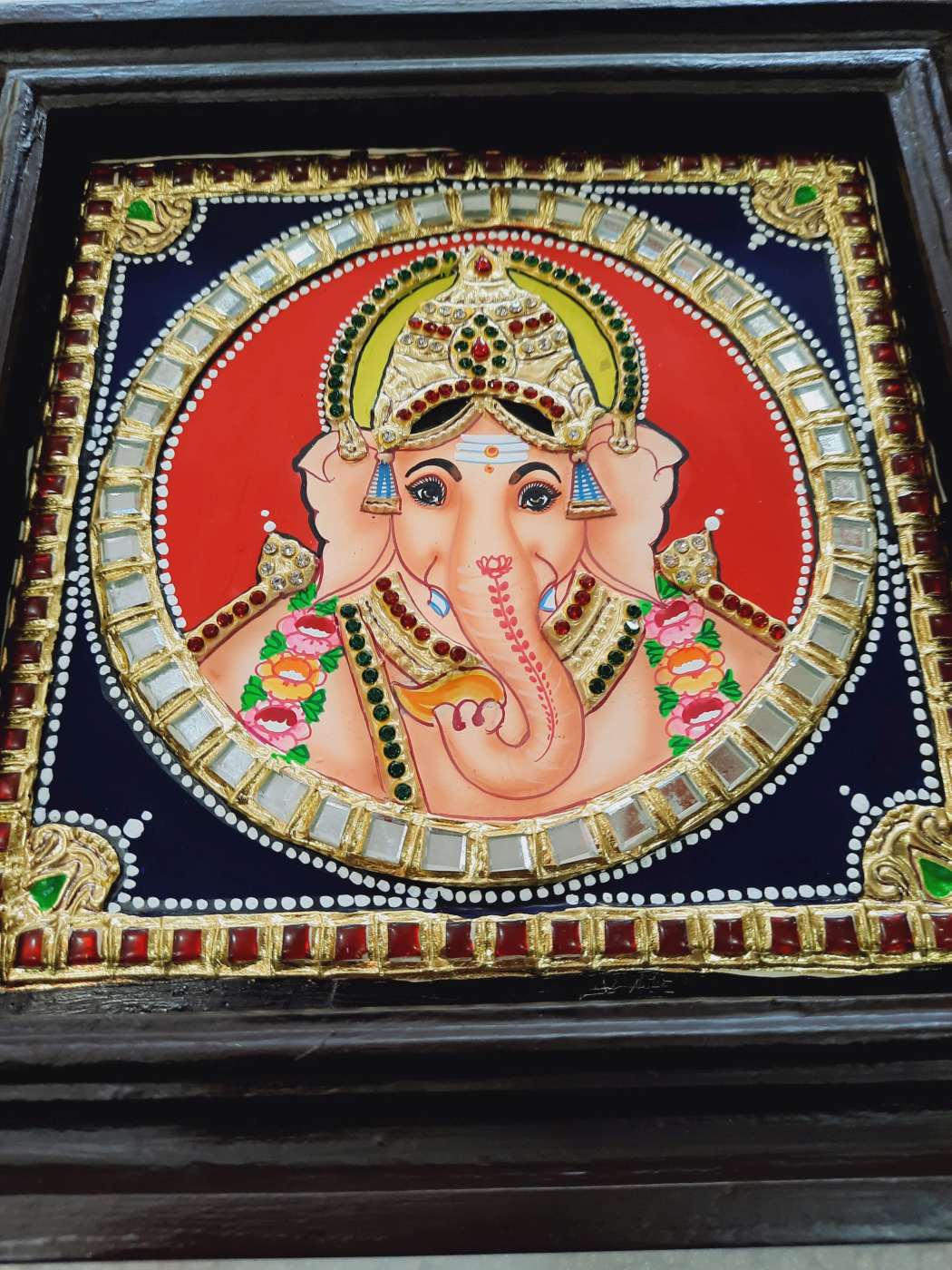 Buy Ganesha Tanjore Painting Online - JLine Arts & Silks