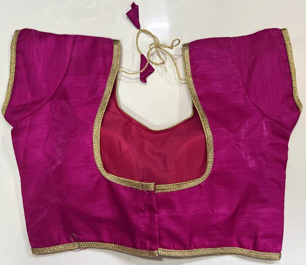Magenta Color Plain Designer Ready-made Blouse