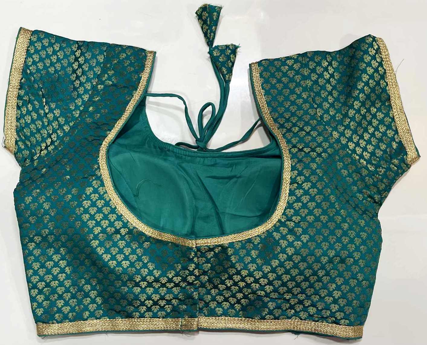 Peacock Green Color Designer Ready-made Blouse