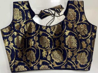 Navy Blue Color Designer Ready-made Blouse