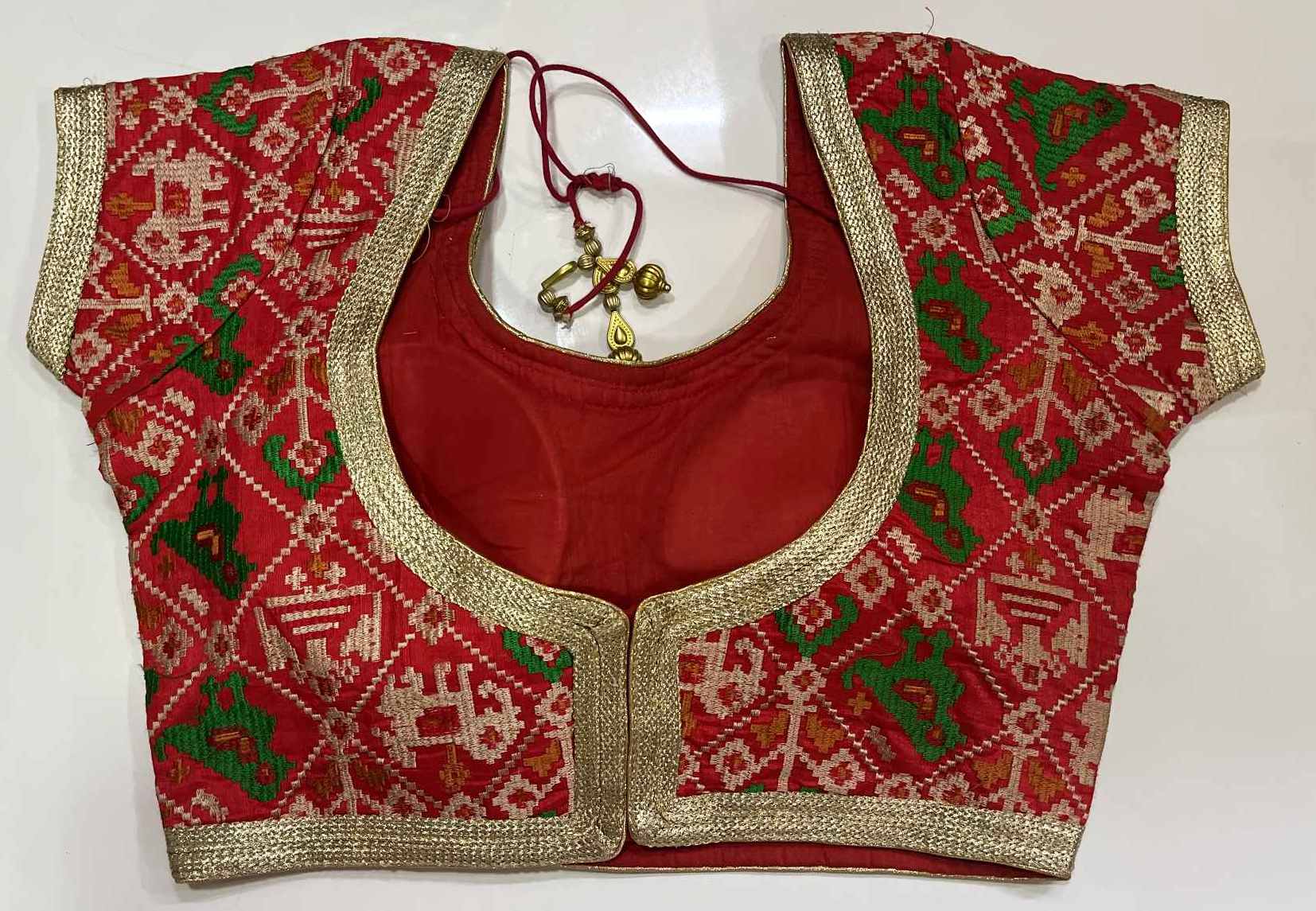 Red Color Embroidery Designer Ready-made Blouse