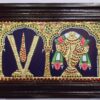 Sanku Chakra Thenkalai Namam Tanjore Painting