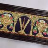 Sanku Chakram Thenkalai Namam Tanjore Painting with Frame, 22K Gold Made, Pooja Room Décor, Indian Gift, Ready to Ship