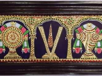 Sanku Chakra Thenkalai Namam Tanjore Painting