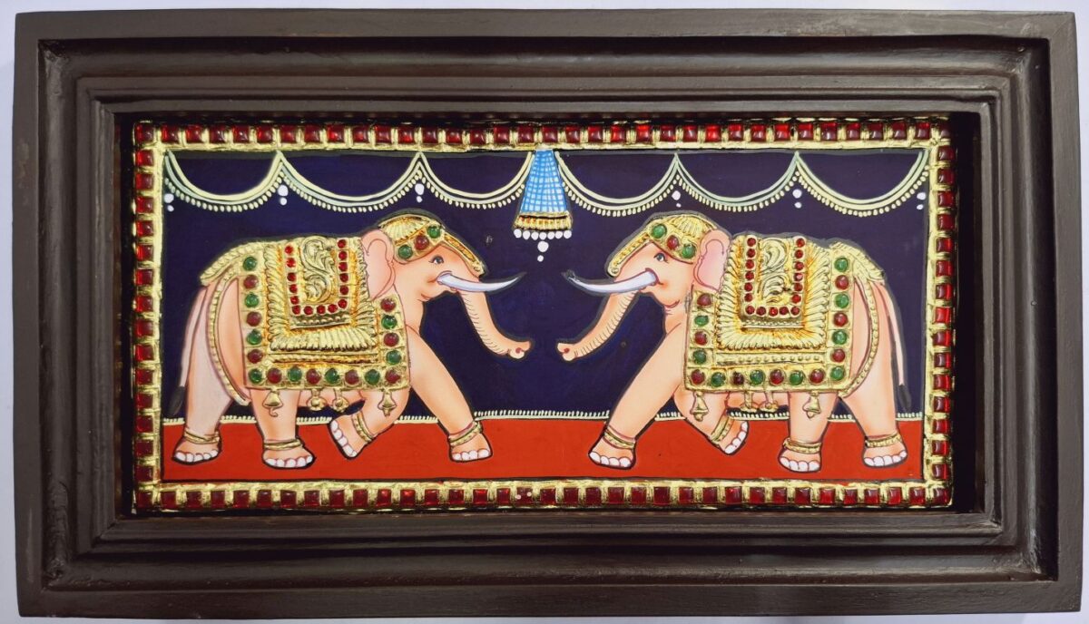 Elephant Tanjore Painting