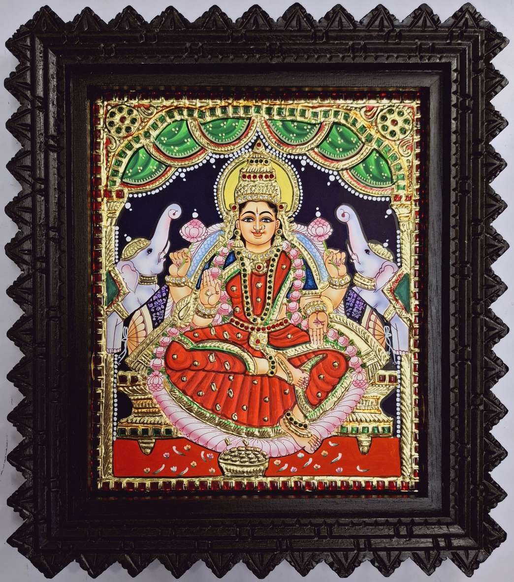 Gajalakshmi Tanjore Painting