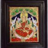 Gajalakshmi Tanjore Painting 15" x 13" with Framed 22K Gold Pooja Room Goddess of Wealth Indian Art Gift Pooja Room Décor Ready to Ship