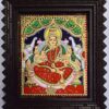 Gajalakshmi Tanjore Painting 15" x 13" with Framed 22K Gold Pooja Room Goddess of Wealth Indian Art Gift Pooja Room Décor Ready to Ship