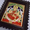 Gajalakshmi Tanjore Painting 15" x 13" with Framed 22K Gold Pooja Room Goddess of Wealth Indian Art Gift Pooja Room Décor Ready to Ship