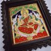 Gajalakshmi Tanjore Painting 15" x 13" with Framed 22K Gold Pooja Room Goddess of Wealth Indian Art Gift Pooja Room Décor Ready to Ship