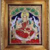 Gajalakshmi Tanjore Painting 15" x 13" with Framed 22K Gold Pooja Room Goddess of Wealth Indian Art Gift Pooja Room Décor Ready to Ship